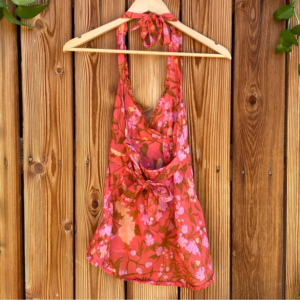 🌸Anthropologie ruffle trimmed bright halter top🌸 - Picture 11 of 16
